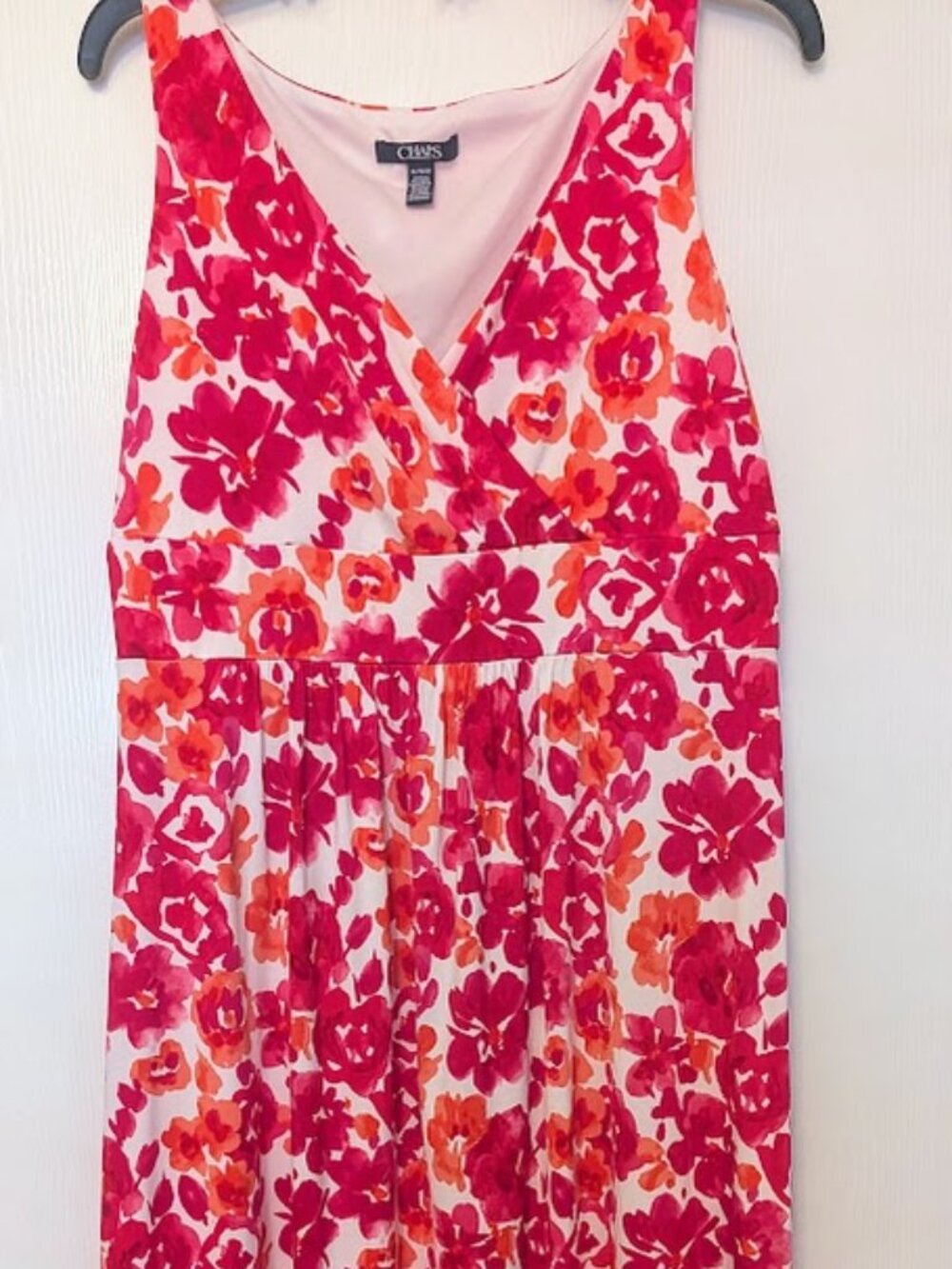 Chaps pink floral‎ dress Size XL